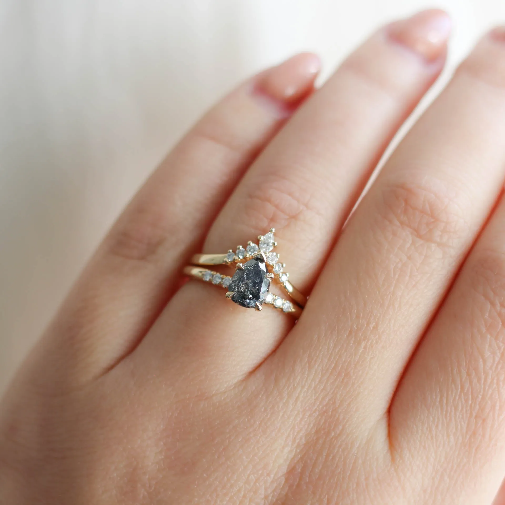 1.35ct Phoenix Rising Pear Diamond Ring
