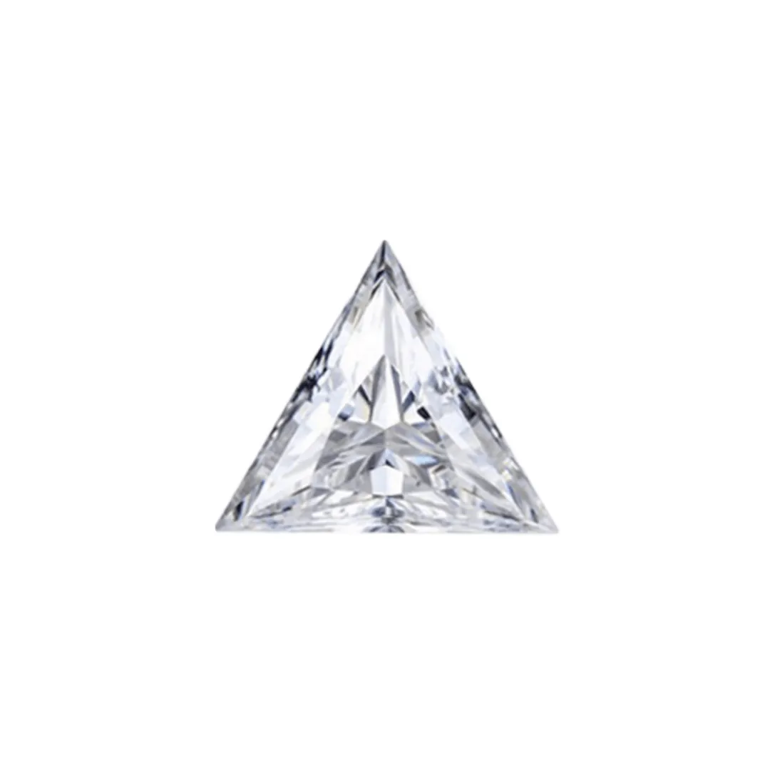 2 Carat Triangular Brilliant Cut Moissanite Stone 