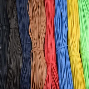 2.5mm Coloured Waxed Round Casual Shoe Laces