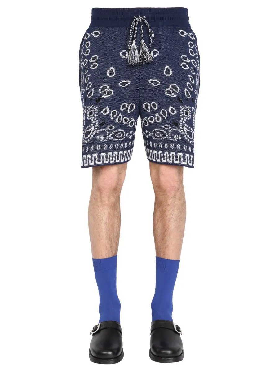 Alanui Bandana Printed Drawstring Shorts