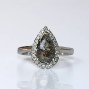 $aLE - 1.5CT Salt + Pepper Pear Halo