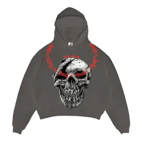 APOLINAR: Barb Wire Skull Hoodie PLR-024