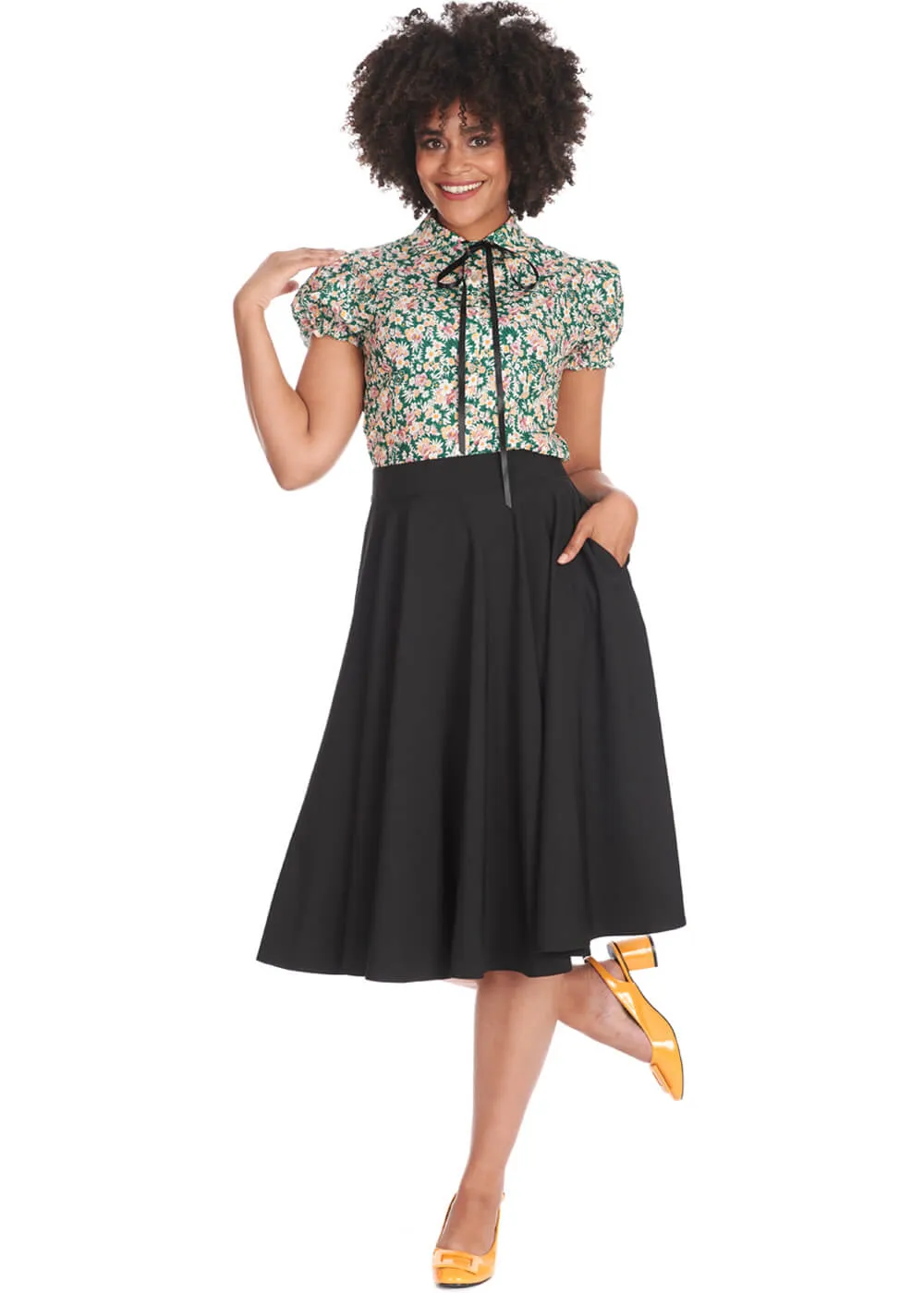 Banned Dance & Sway 50's Swing Skirt Black