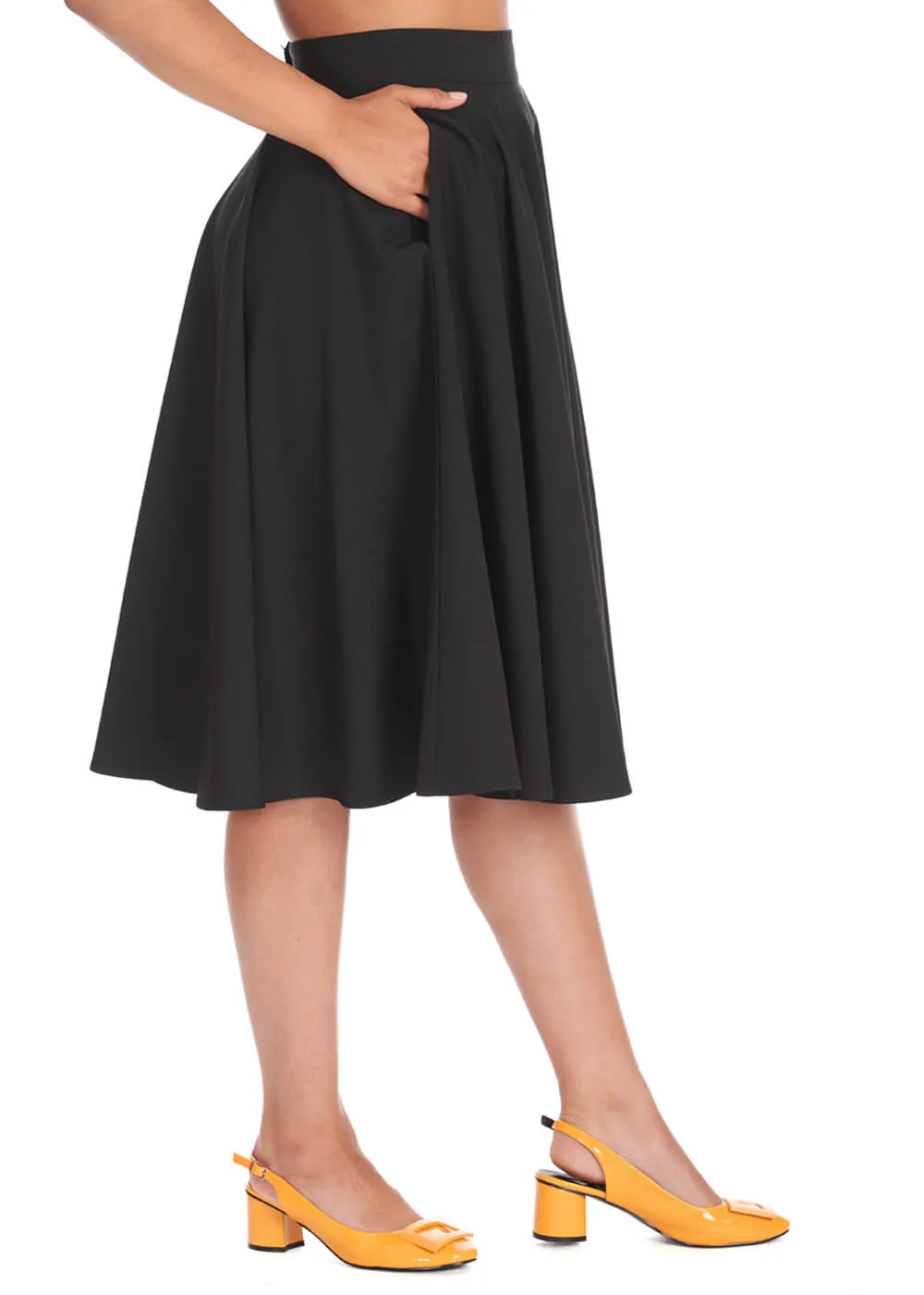 Banned Dance & Sway 50's Swing Skirt Black