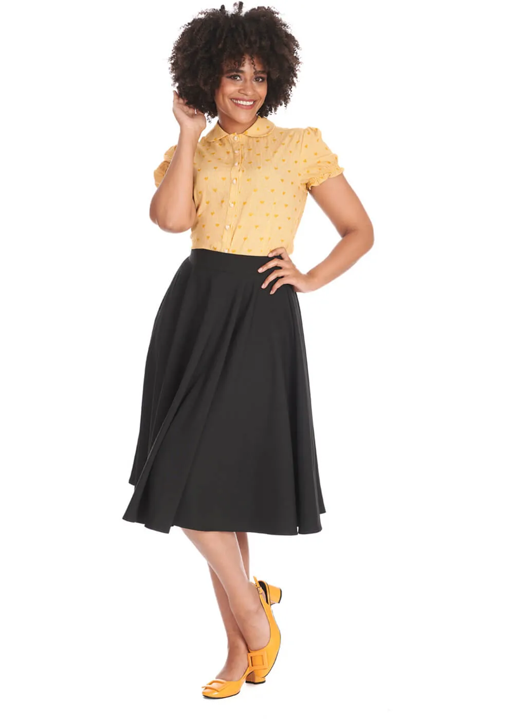 Banned Dance & Sway 50's Swing Skirt Black