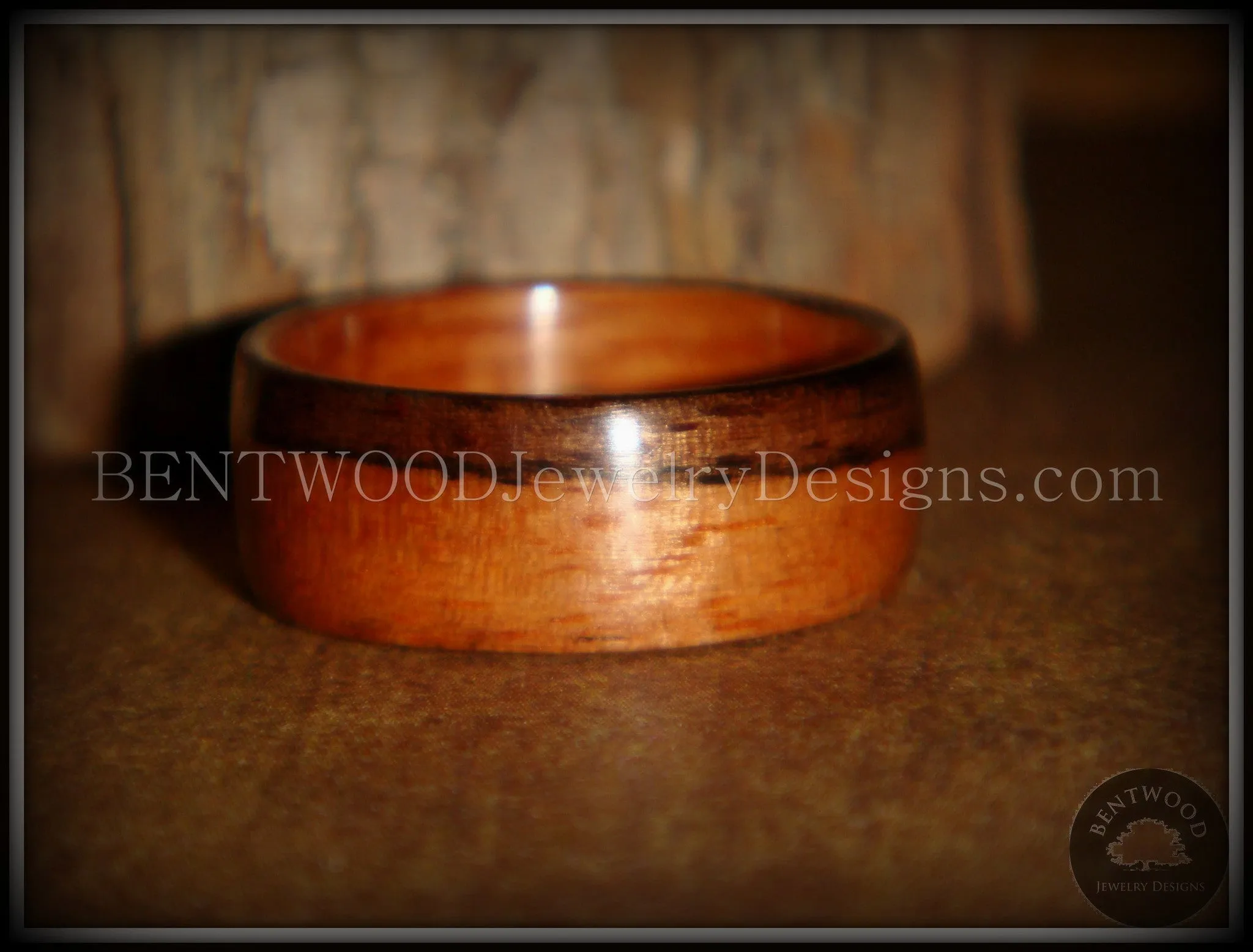Bentwood Ring - Pau Ferro Wood - Santos Rosewood / Bolivian Rosewood Wooden Ring Classic Style