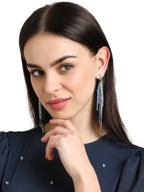 Blue Fringes Earrings