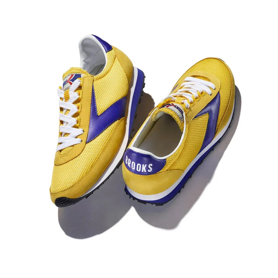 Brooks Heritage Vantage New Yellow Blue Retro Running Shoes Men's Sneakers Size 12 110165-1D-741