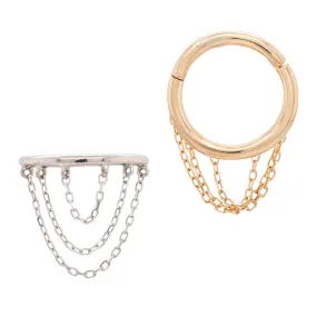 Chainspotting with Chains Hinge Ring / Clicker in Gold
