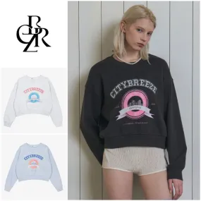 citybreeze  |Unisex Street Style Long Sleeves Cotton Logo Sweatshirts