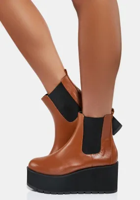 Cognac Jubal Ankle Boots-