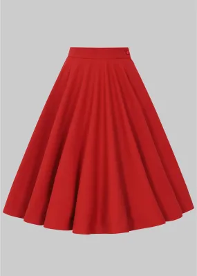 Collectif Milla 50's Swing Skirt Red