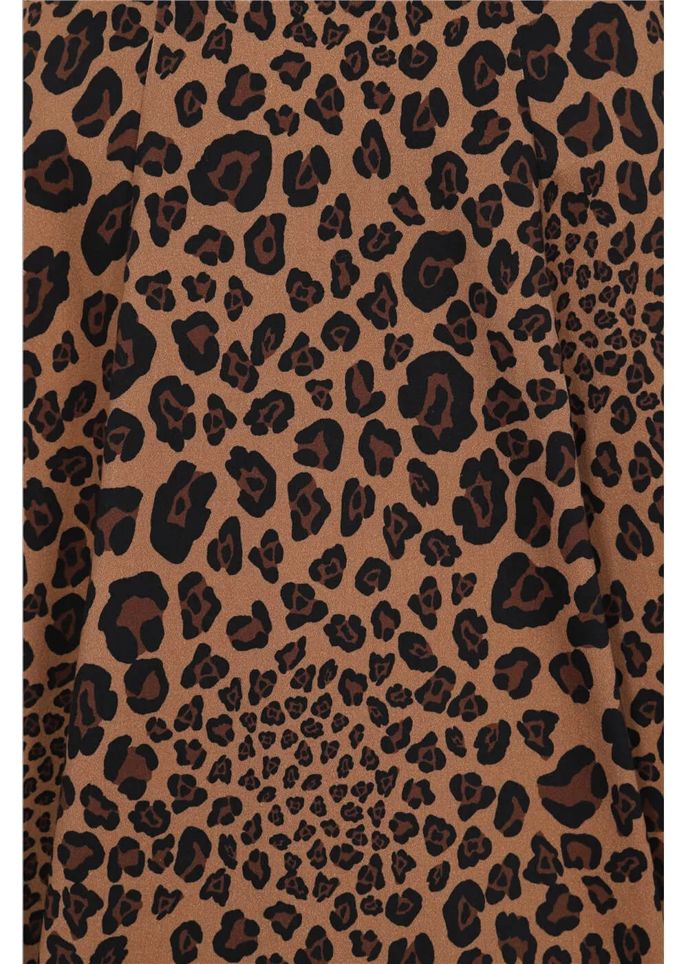 Collectif Milla Leopard 50's Swing Skirt Brown