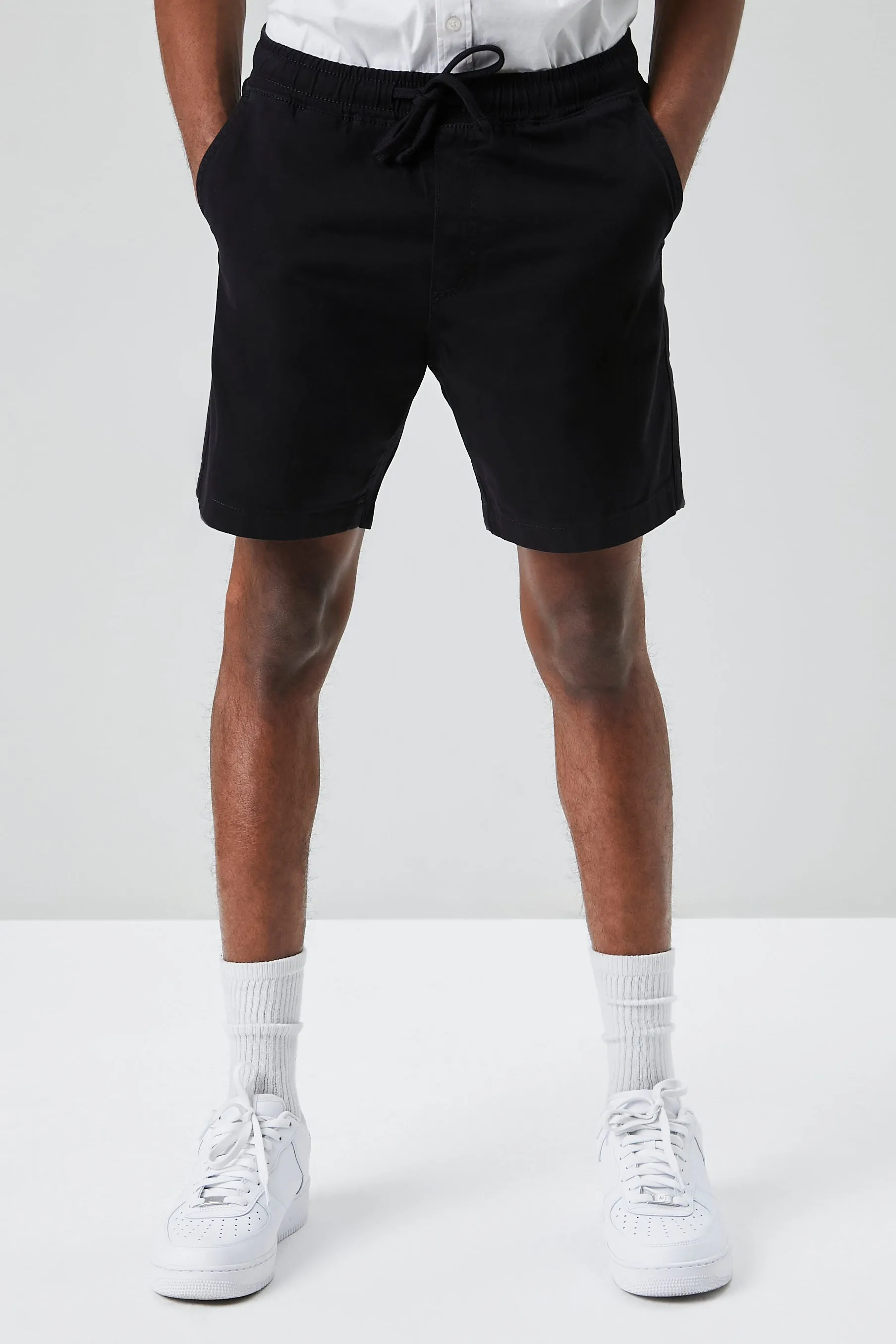 Cotton-Blend Drawstring Shorts