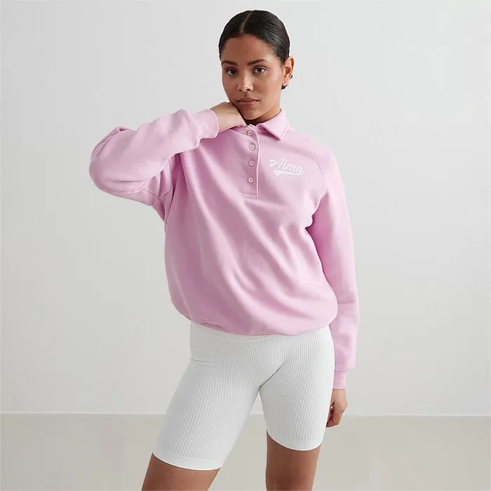 Cotton Candy Pitch Polo Sweatshirt | Hoodies & Crews | Stirling Sports