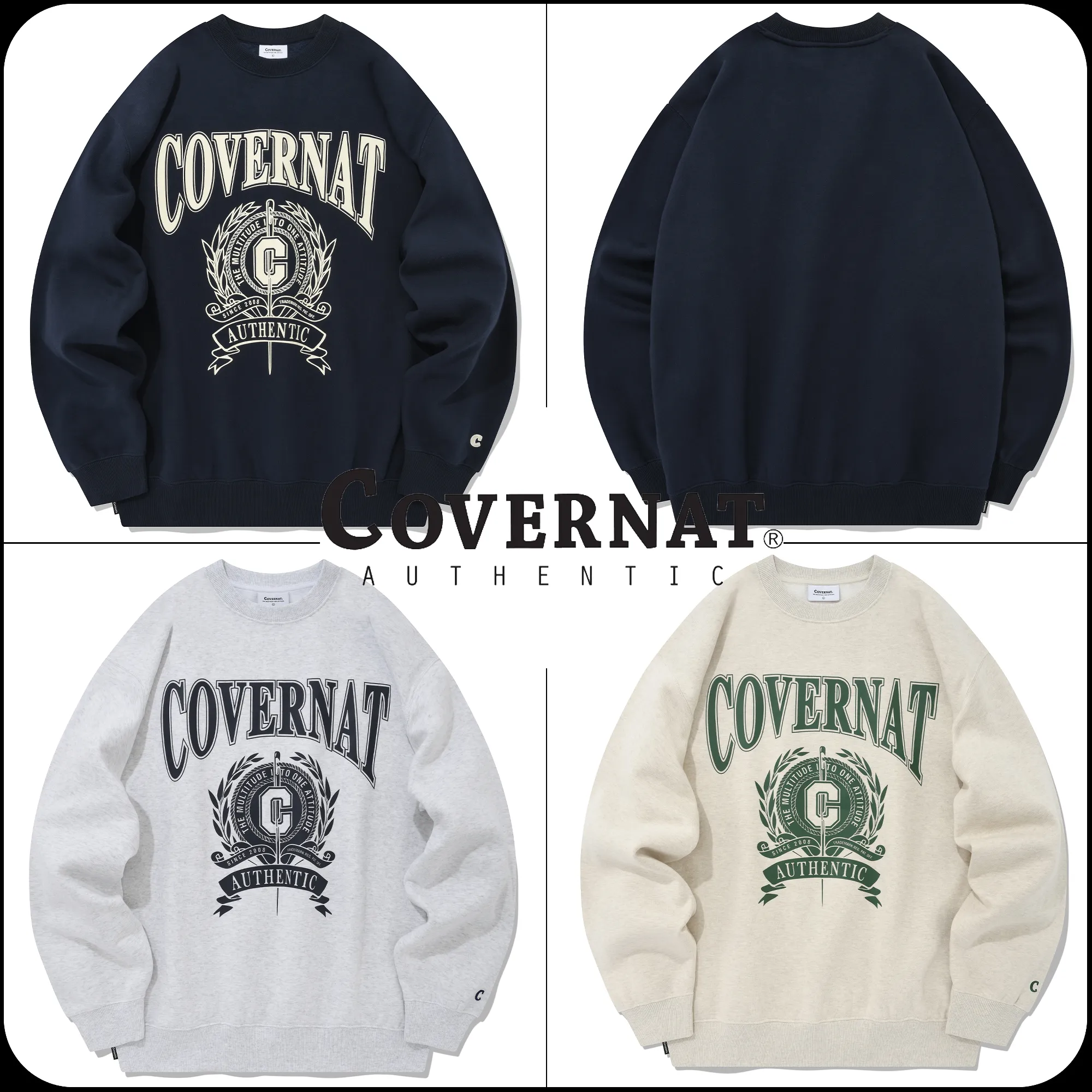 COVERNAT  |[COVERNAT]★Ivy Logo Overfit Brushed Sweatshirt