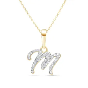 Cursive Diamond Initial Necklace