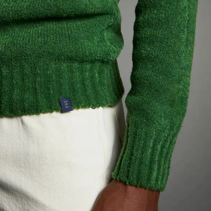 Fay Pull Girocollo Bouclé Verde