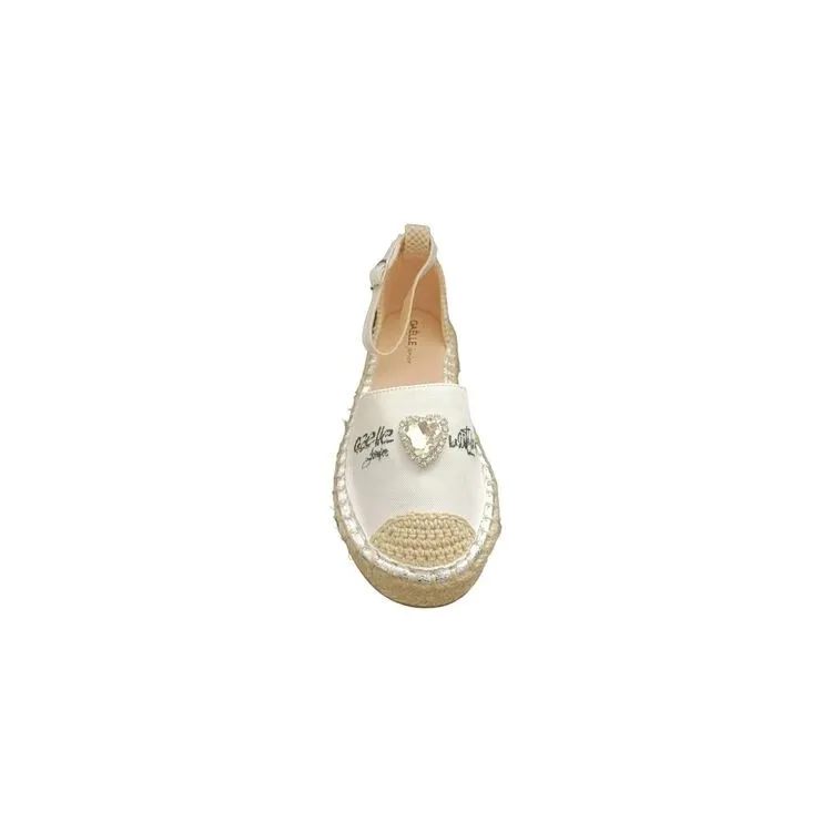 Gaelle HEART GE0001T Scarpe Espadrillas con Dettaglio Cuore Bambina White
