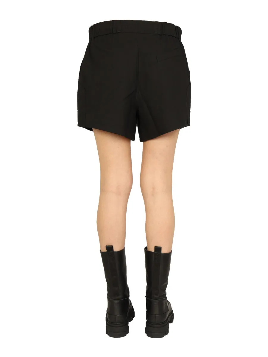 Ganni Elasticated Waist Drawstring Shorts