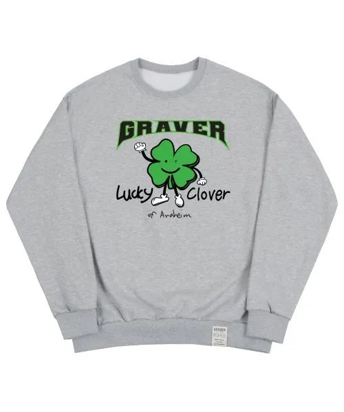 GRAVER  |[GRAVER]★LUCKY CLOVER CENTER SWEATSHIRT