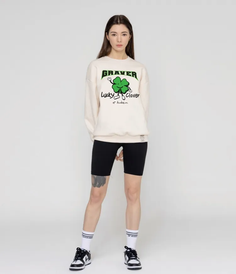 GRAVER  |[GRAVER]★LUCKY CLOVER CENTER SWEATSHIRT