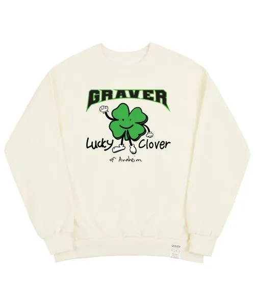 GRAVER  |[GRAVER]★LUCKY CLOVER CENTER SWEATSHIRT