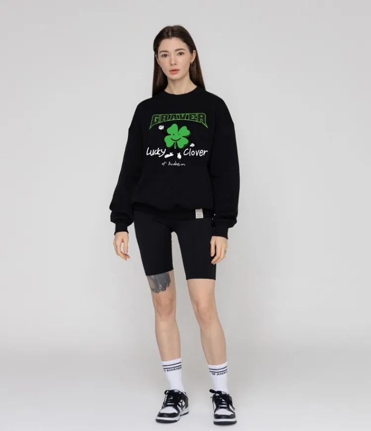 GRAVER  |[GRAVER]★LUCKY CLOVER CENTER SWEATSHIRT