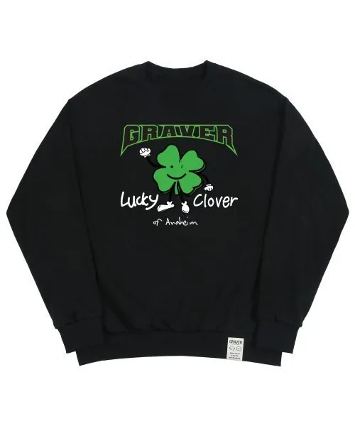 GRAVER  |[GRAVER]★LUCKY CLOVER CENTER SWEATSHIRT