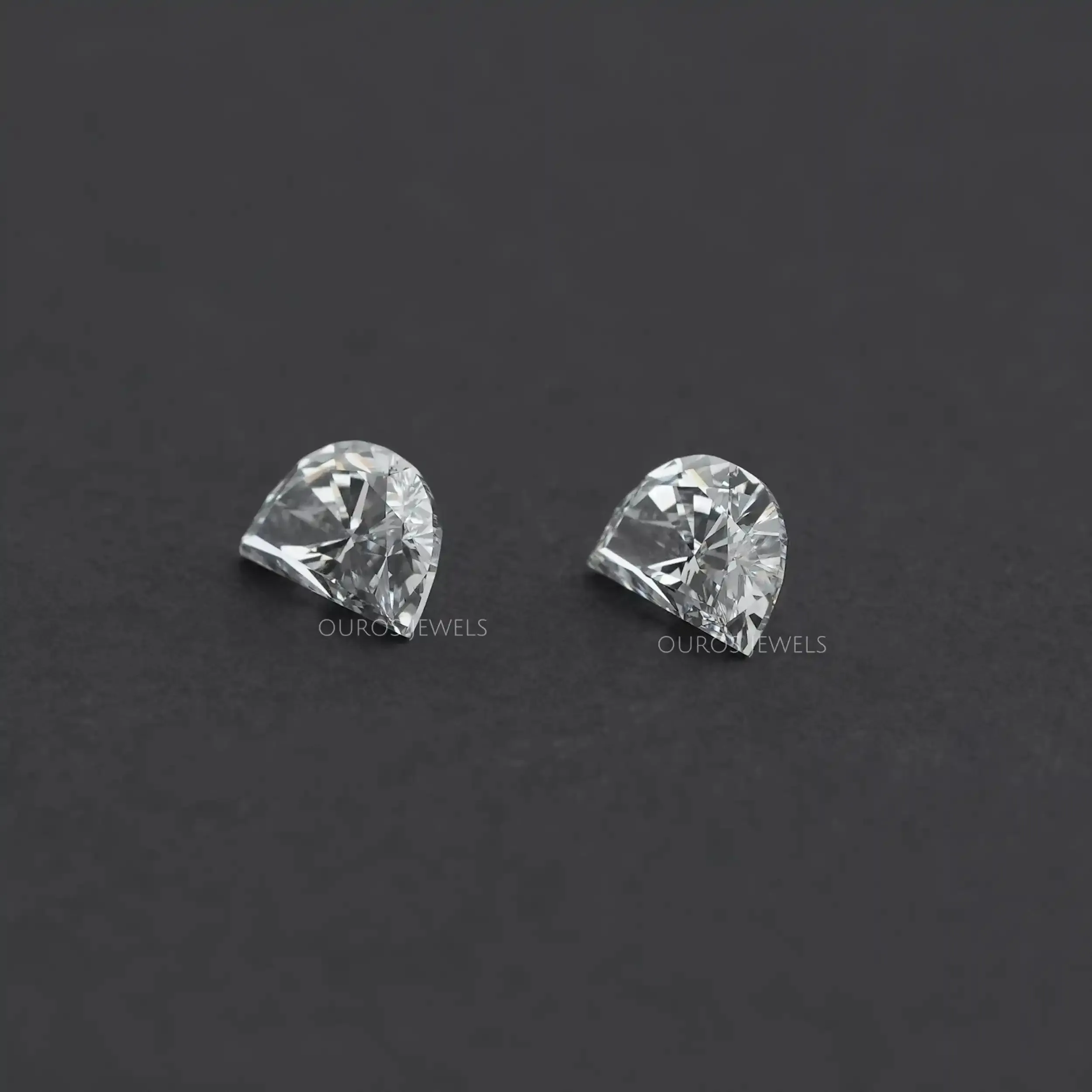 Half Moon Cut Lab Grown Diamond Pair