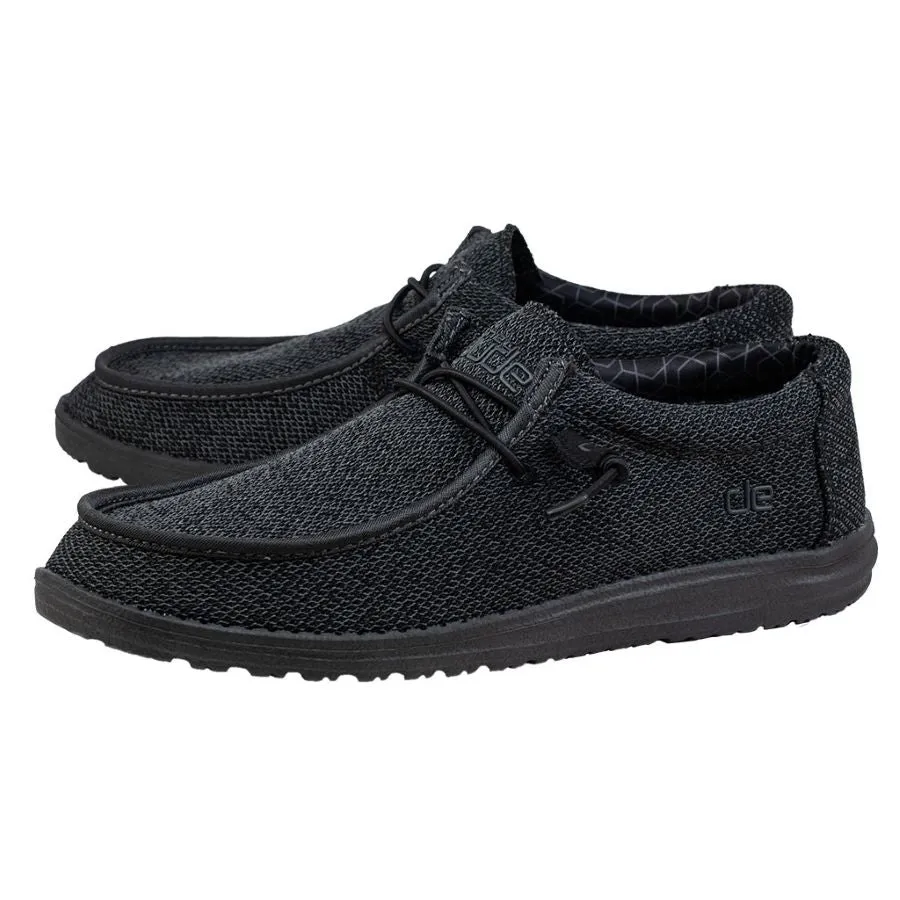 Hey Dude Men’s Wally Sox Slip On Shoes-Micro Total Black