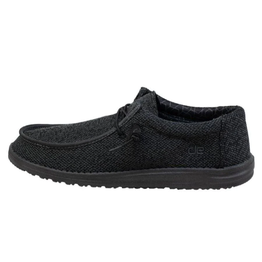 Hey Dude Men’s Wally Sox Slip On Shoes-Micro Total Black