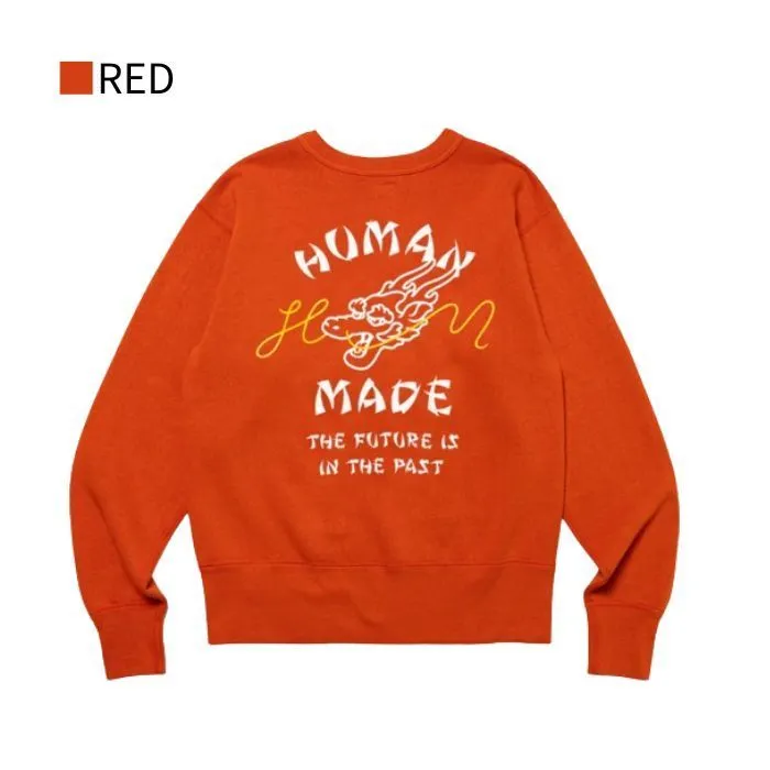 HUMAN MADE  |Crew Neck Unisex Street Style Plain Cotton Logo Sweatshirts