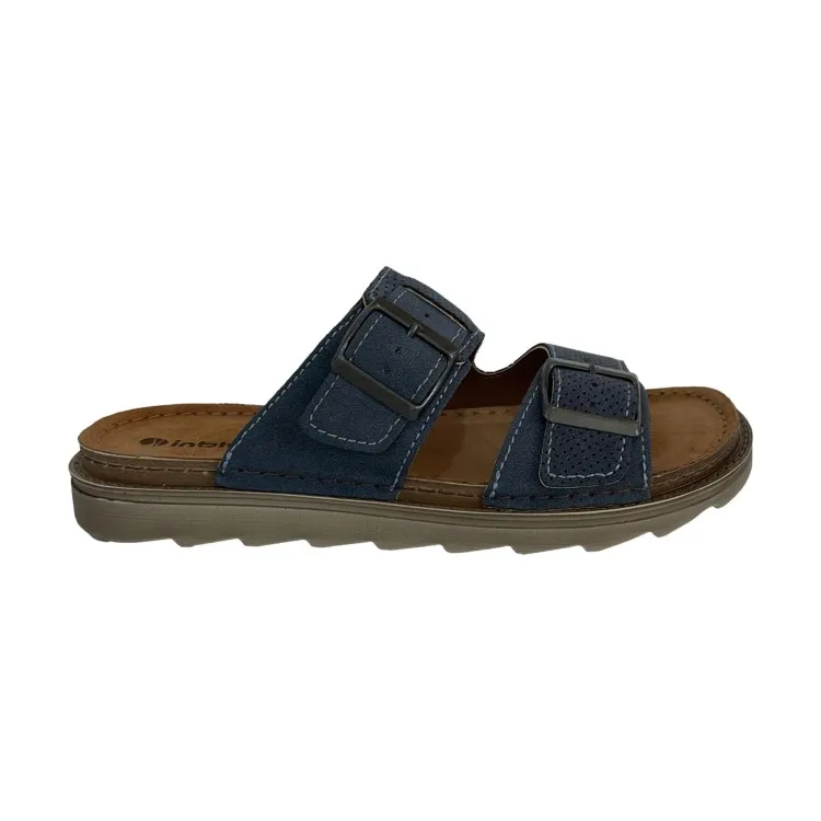 Inblu BU10 Ciabatta Uomo Doppia Fascia Regolabile Blu