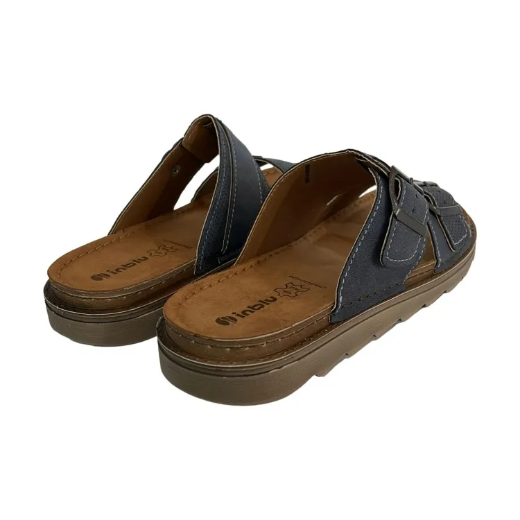 Inblu BU10 Ciabatta Uomo Doppia Fascia Regolabile Blu