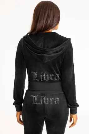 Libra Big Bling Velour Hoodie