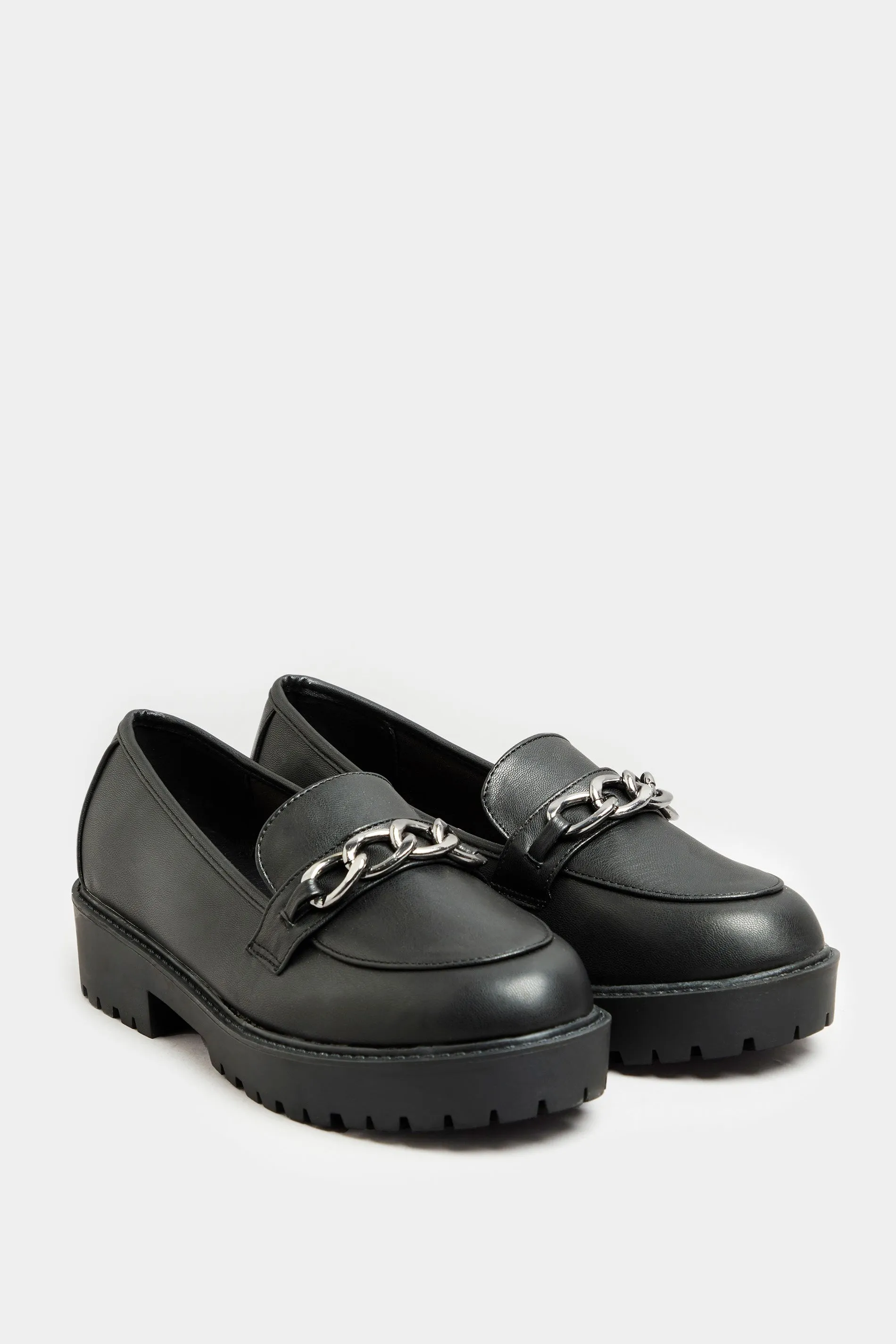 LIMITED COLLECTION Black Chunky Loafers In Wide E Fit & Extra Wide EEE Fit