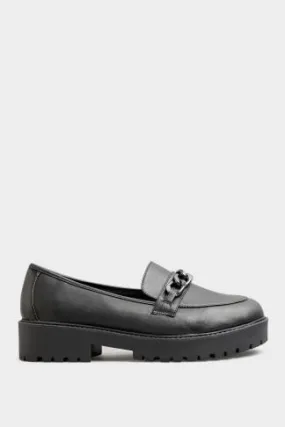 LIMITED COLLECTION Black Chunky Loafers In Wide E Fit & Extra Wide EEE Fit