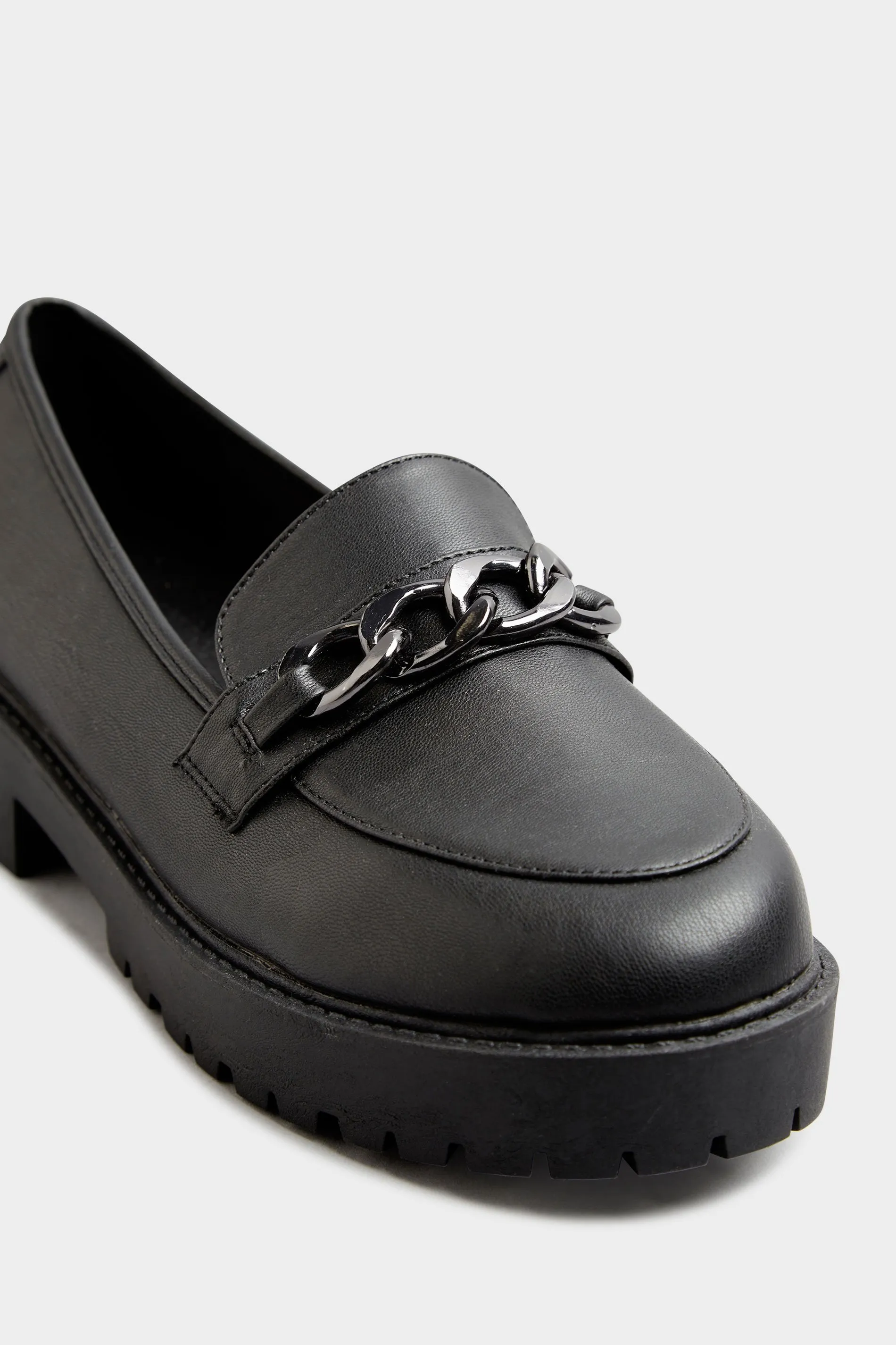 LIMITED COLLECTION Black Chunky Loafers In Wide E Fit & Extra Wide EEE Fit