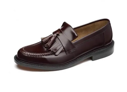 LOAKE Brighton Tassled Loafers Shoe - Oxblood