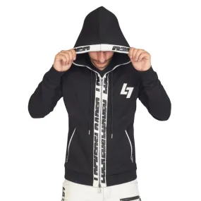 LOCKED & LOADED: Faux Leather Full Zip Hoodie LLFZ1025501