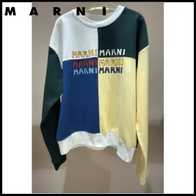 MARNI  |Unisex Street Style Long Sleeves Cotton Logo Designers