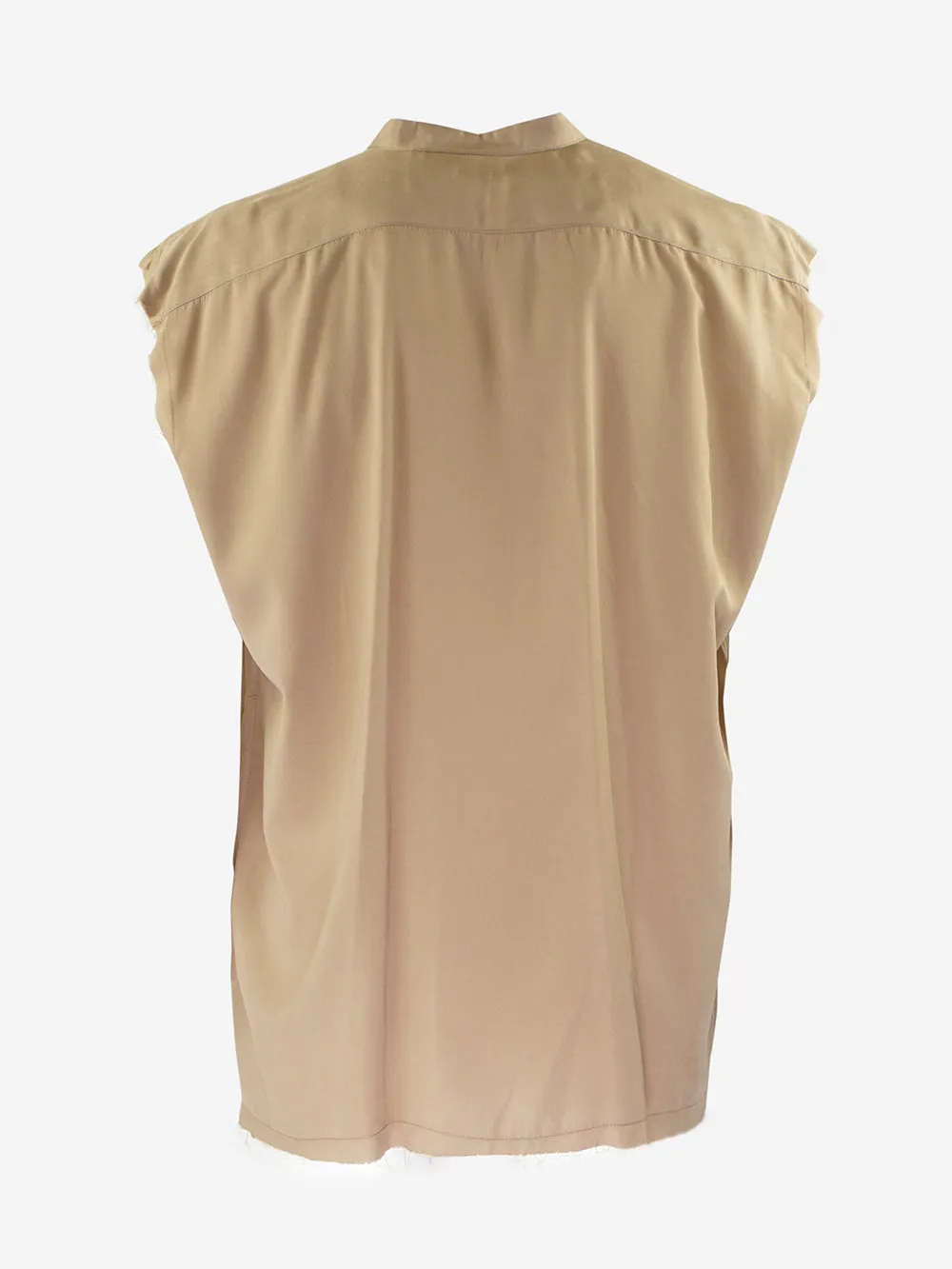 Marsem - Camicia smanicata con collo alla coreana