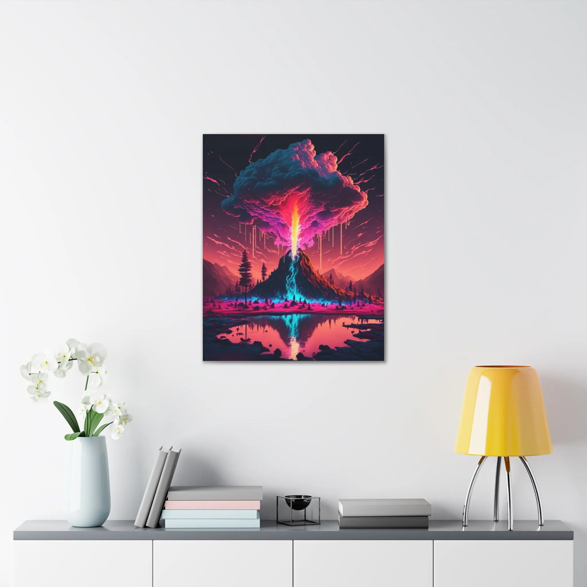 Mystic Mountain Etheric Eruption Canvas Spiritual Decor