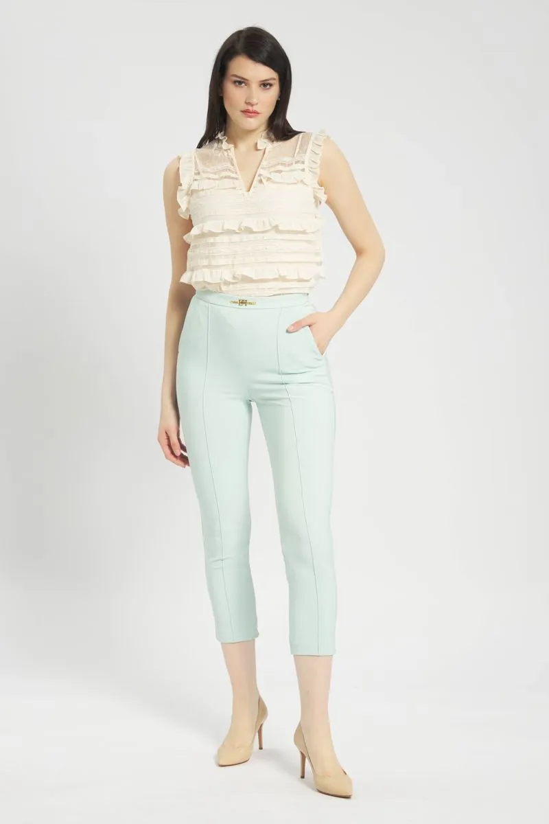 Pantaloni Donna Verde Acqua