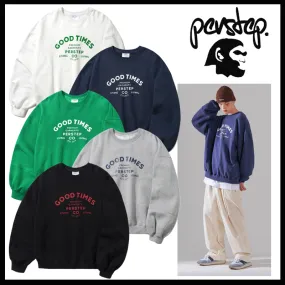 perstep  |Unisex Street Style Cotton Logo Clear Flame Sweatshirts