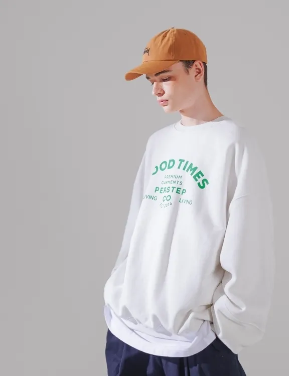 perstep  |Unisex Street Style Cotton Logo Clear Flame Sweatshirts