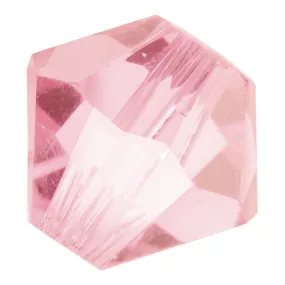 Preciosa Czech Crystal, Bicone Bead 6mm, Light Rose (36 Pieces)