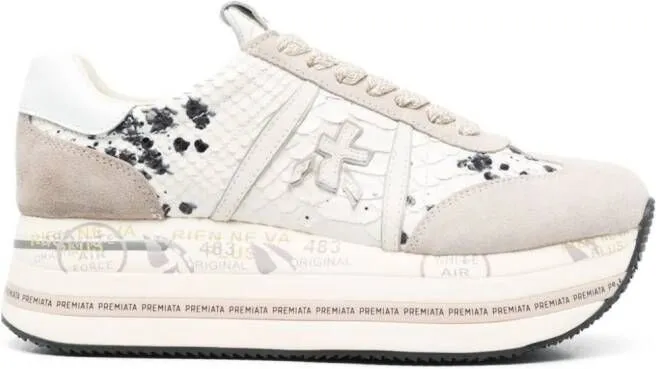 Premiata Beth leather sneakers Neutrals