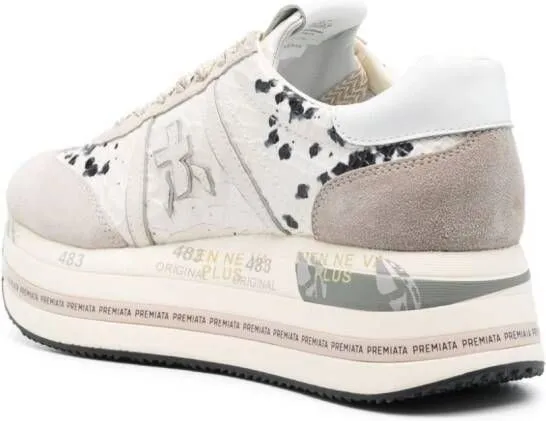 Premiata Beth leather sneakers Neutrals